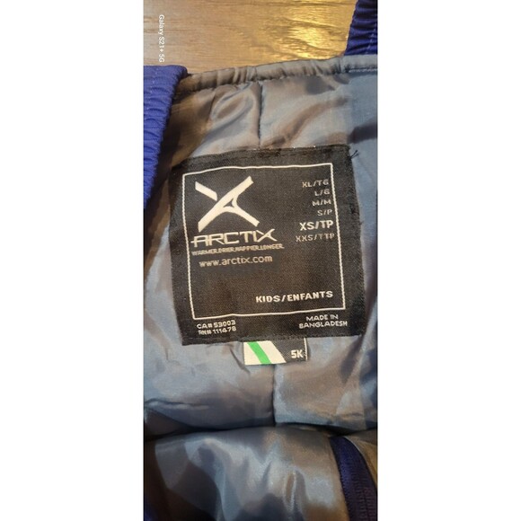 Arctix Kids Youth Snowpants Insulated Bib Overalls SZ XS 4-6X Blue Ski Snowboard - Picture 3 of 7